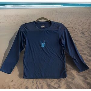 Spyder Youth Long Sleeve Shirt Large Blue H2O Surf-‎ Sand-Sun Collection